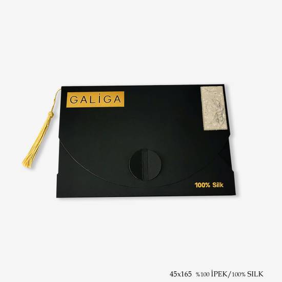 'Almond Beige 165' İpek Fular - 4