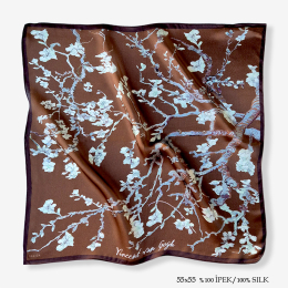 'Almond Brown 55' İpek Fular