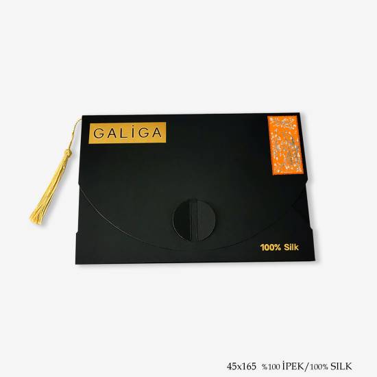 'Almond Orange 185' İpek Şal - 3