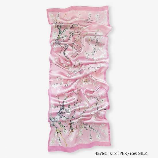 'Almond Pink 165' İpek Fular - 2