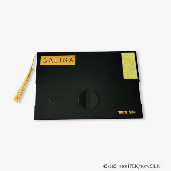 'Almond Lime 165' İpek Fular - 1