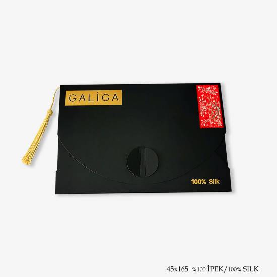 'Almond Red 165' İpek Fular - 1