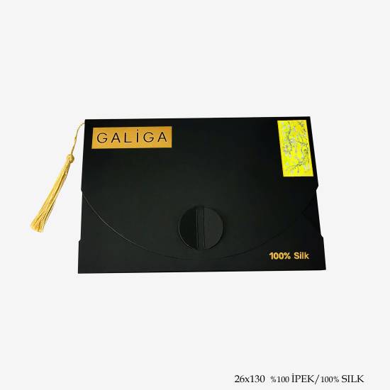'Almond Yellow 130' İpek Fular - 5