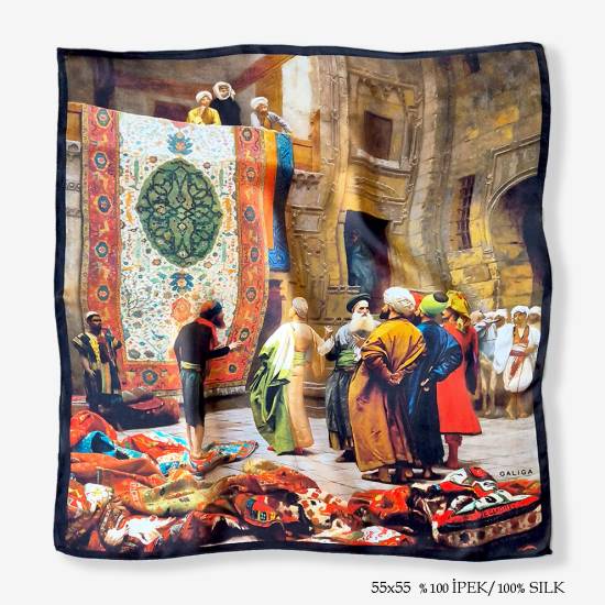 'Halıcı 55' İpek Fular - 0