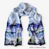 'Seascape Purple 165' İpek Fular - Thumbnail (1)