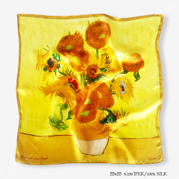 'Yellow Vase 55' İpek Fular